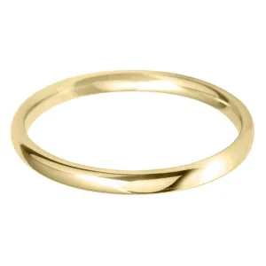 18ct Yellow Gold 2mm Light Court Ladies Wedding Ring