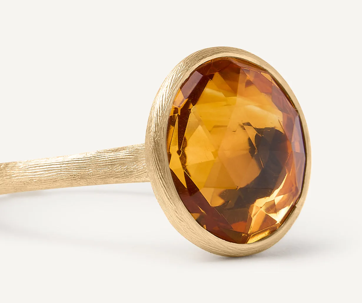 18K Yellow Gold Medium Citrine Ring