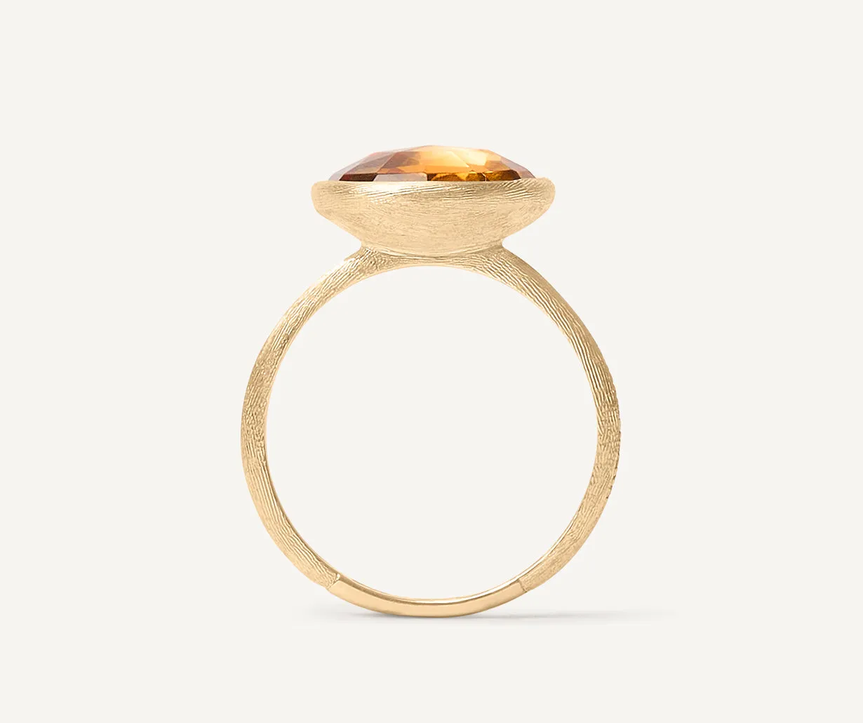 18K Yellow Gold Medium Citrine Ring