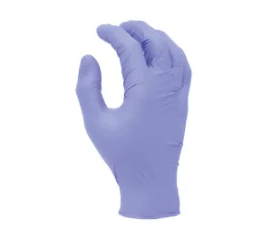 3.5 mil Ruby Blue Nitrile Disposable Gloves, 9 1/2" length, Powder-free, textured finish, industrial grade