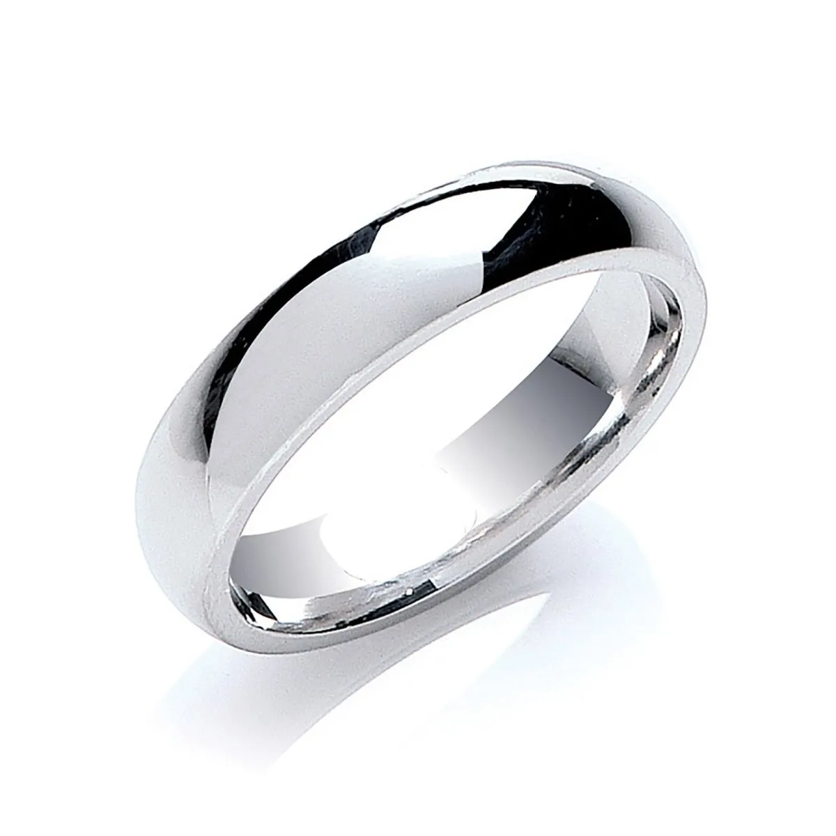 5mm Court Wedding Ring in Platinum