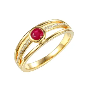 9ct Ruby & Diamond Ring