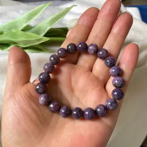 9mm Gemstone Natural Purple Charoite Bracelet Crystal Round Bead | Handmade Beads Charoite Bracelet | Crystal Energy | Healing Gemstone