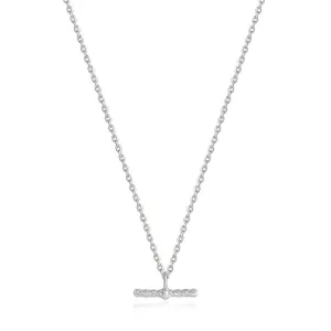 Ania Haie Silver Rope T-Bar Necklace