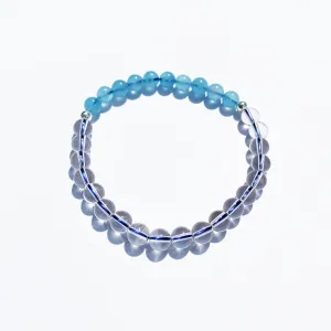 Aquamarine & Crystal Bracelet