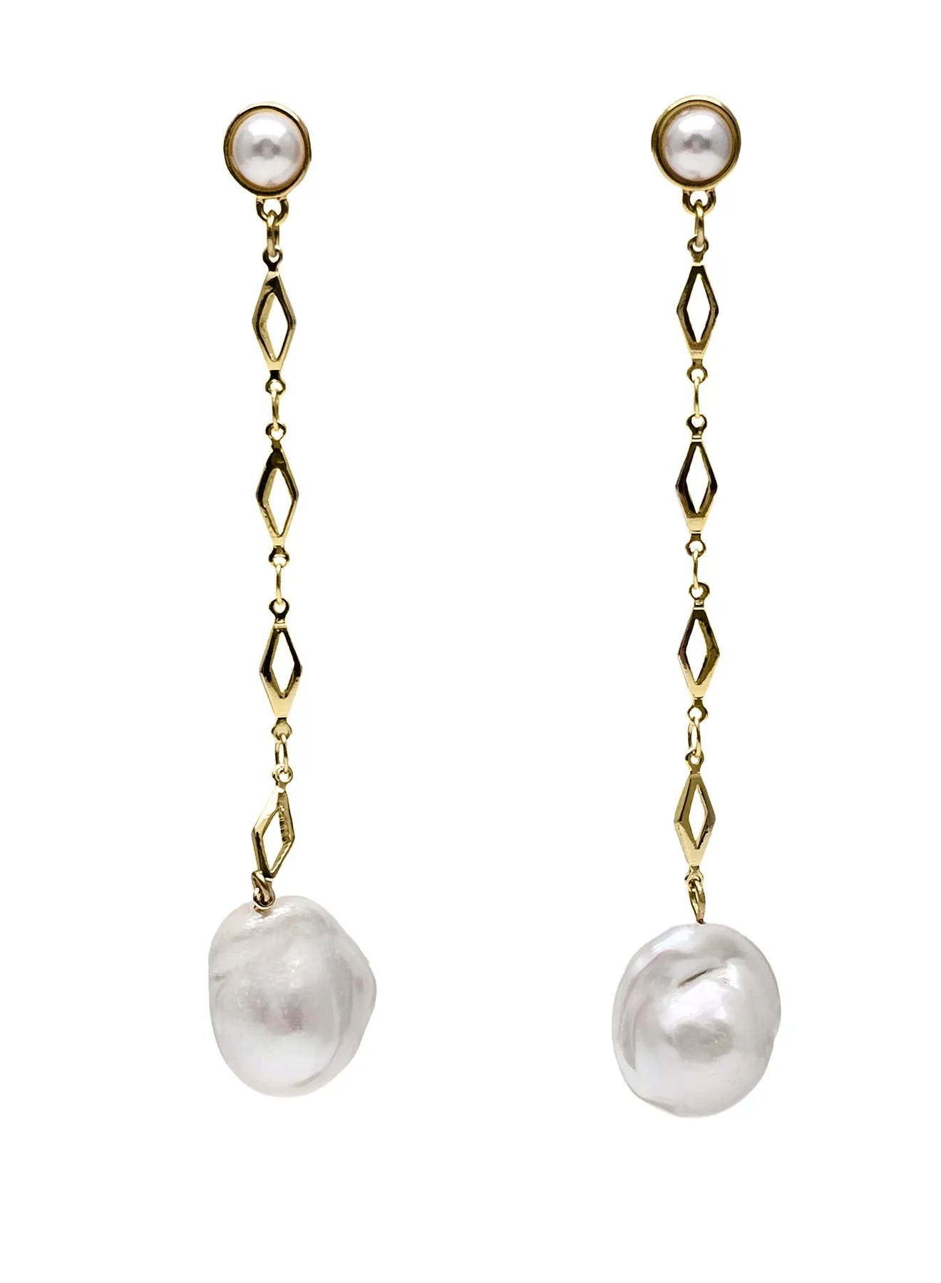 Baroque Pearls Dangle Earrings NE013