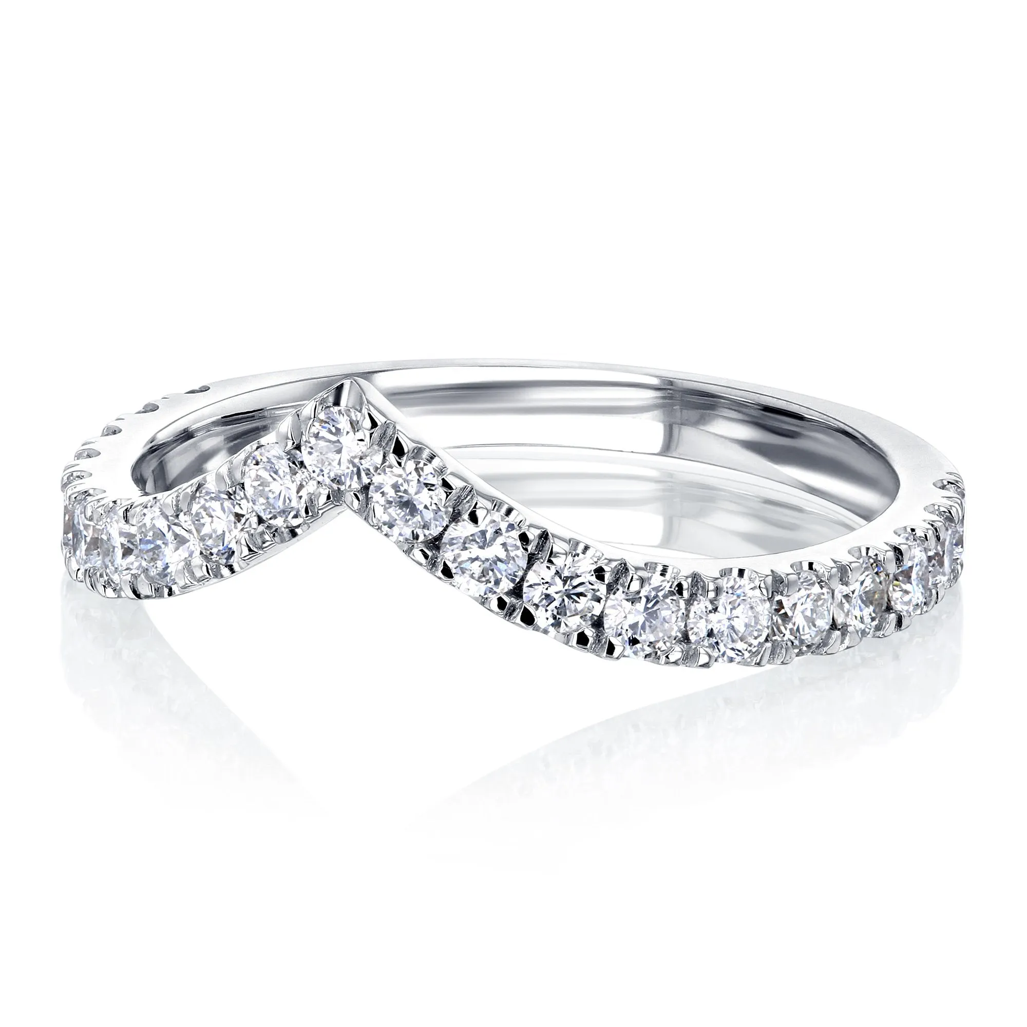 Chevron Point Diamond Ring