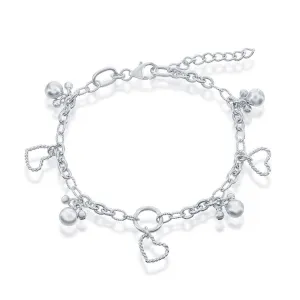 Classic Women's Bracelet - Sterling Silver Multi Charm | S-4460