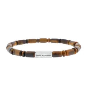 Colorful Cal Barrel Gemstone Bracelet Tiger/Brown