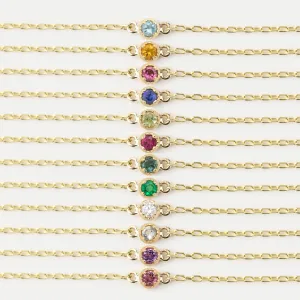 Dahlia Birthstone Bracelet