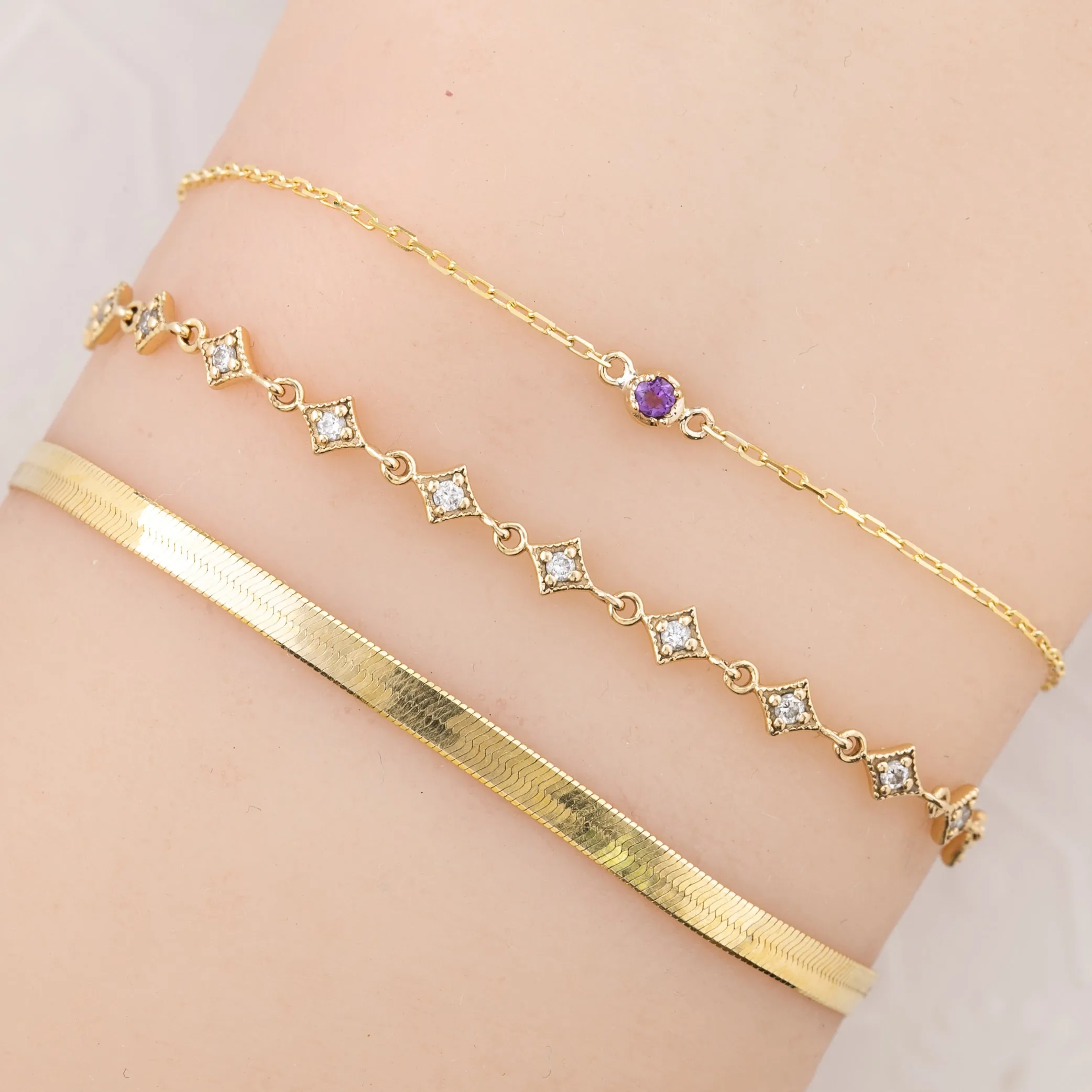 Dahlia Birthstone Bracelet