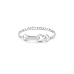 Dextera Pavé Mixed Links White Rhodium Plated Bracelet