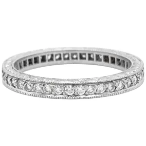 Eternity Diamond Engraved Stackable Ring