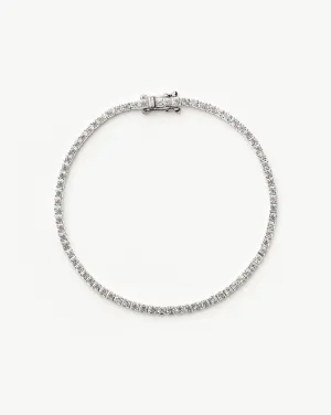 Fine Diamond Tennis Bracelet - Size M | 14k Solid White Gold Lab Grown Diamonds