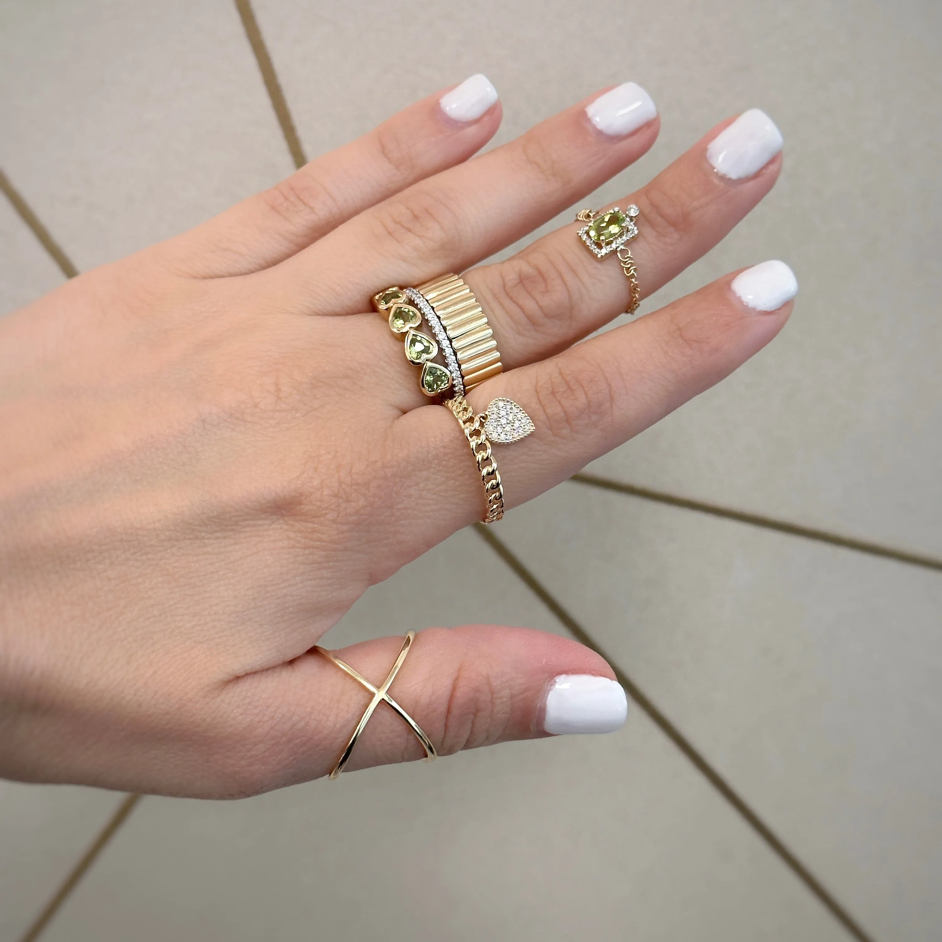 Fluted Gold Ring