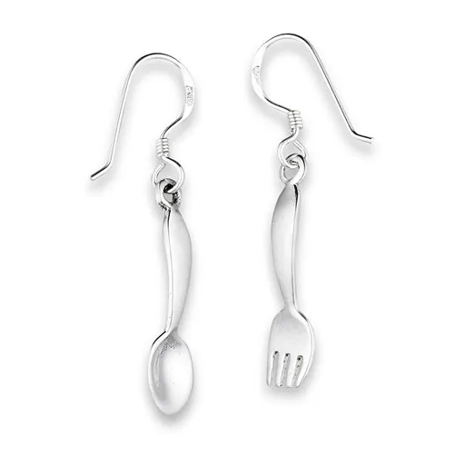 Fork & Spoon Dangle Earrings