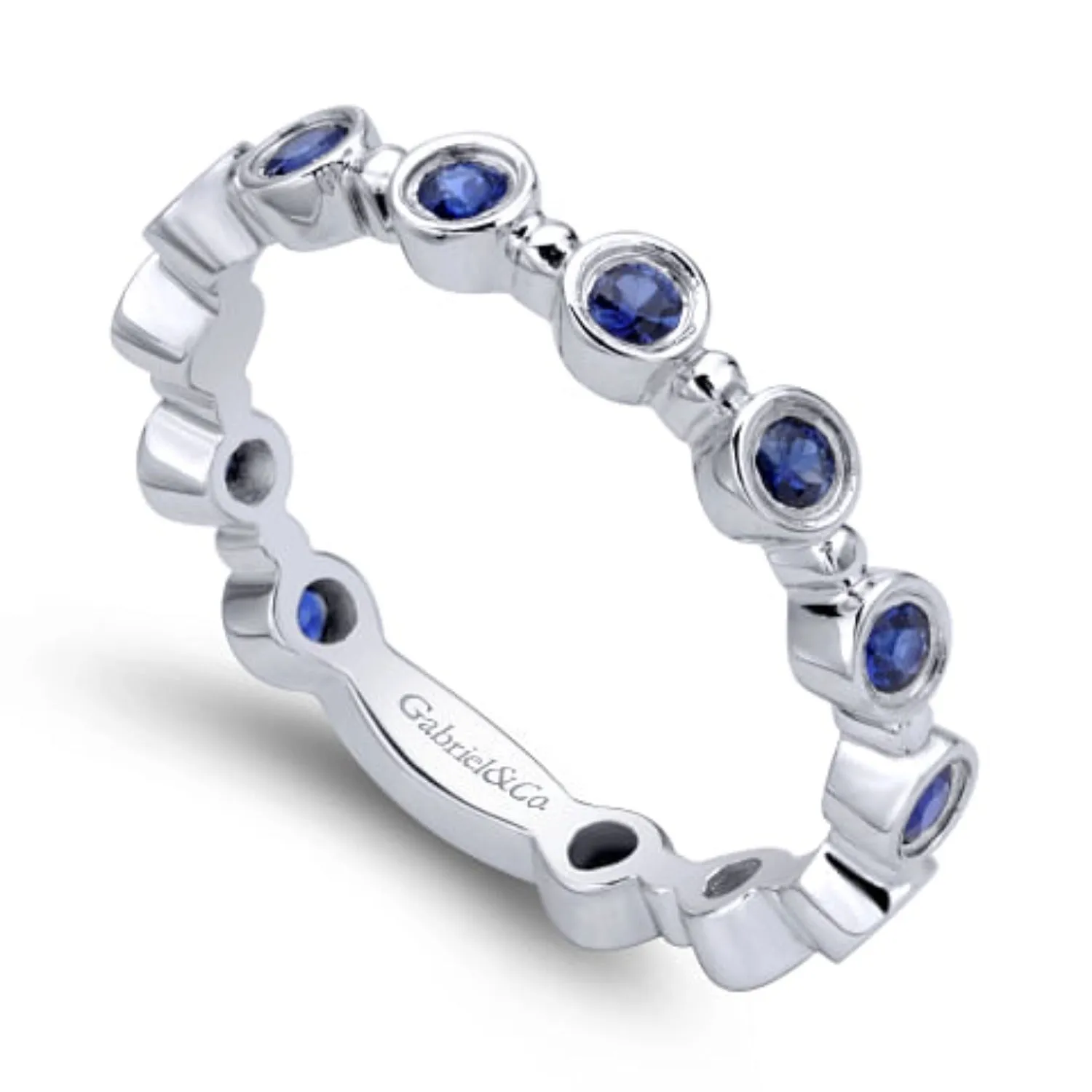 Gabriel & Co. "Blu-ezel" Stackable Ring