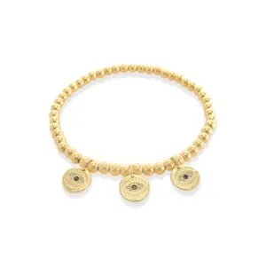 Gold Evil Eye Stretch Bracelet