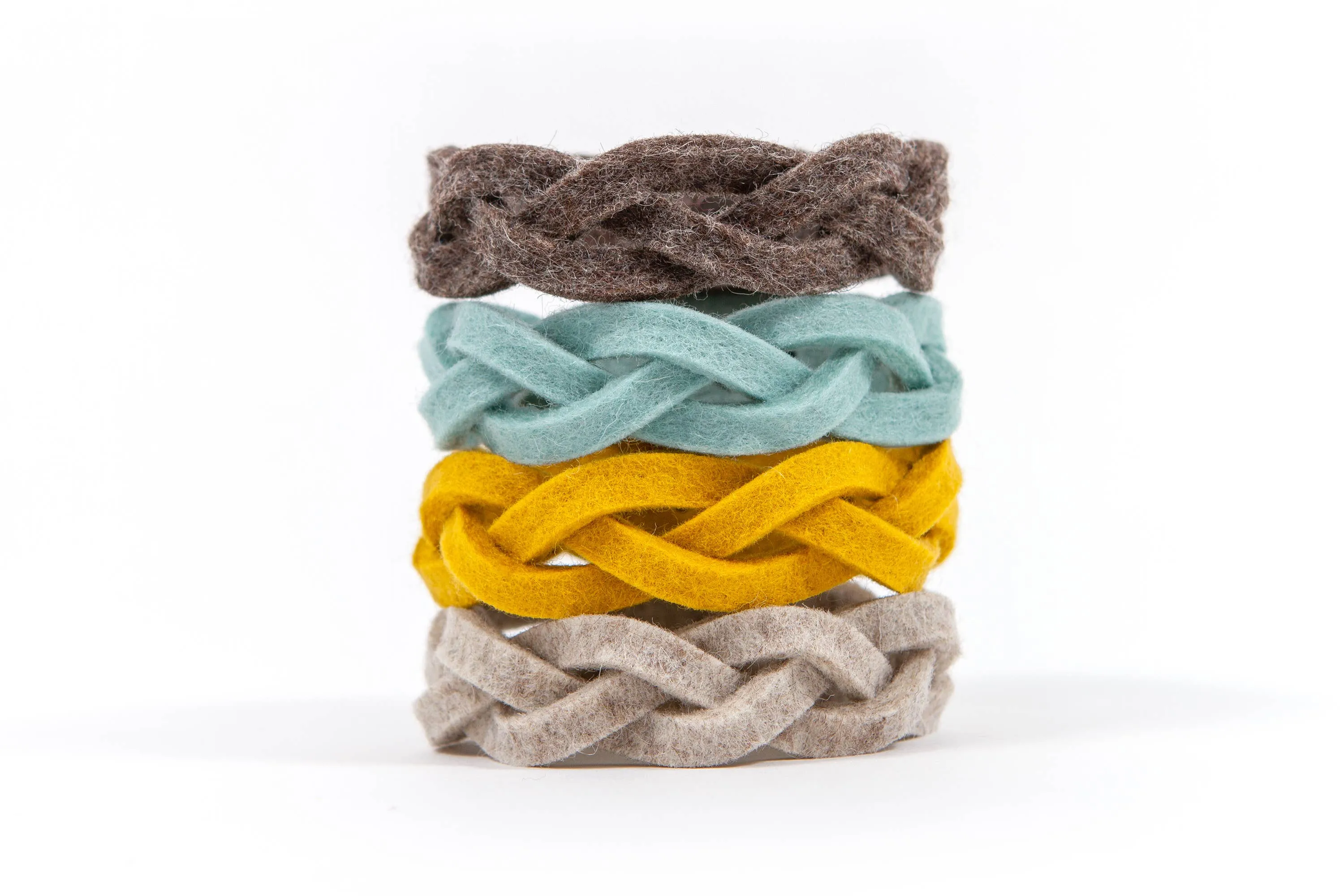 Hand Braided Bracelet - Merino Wool Felt