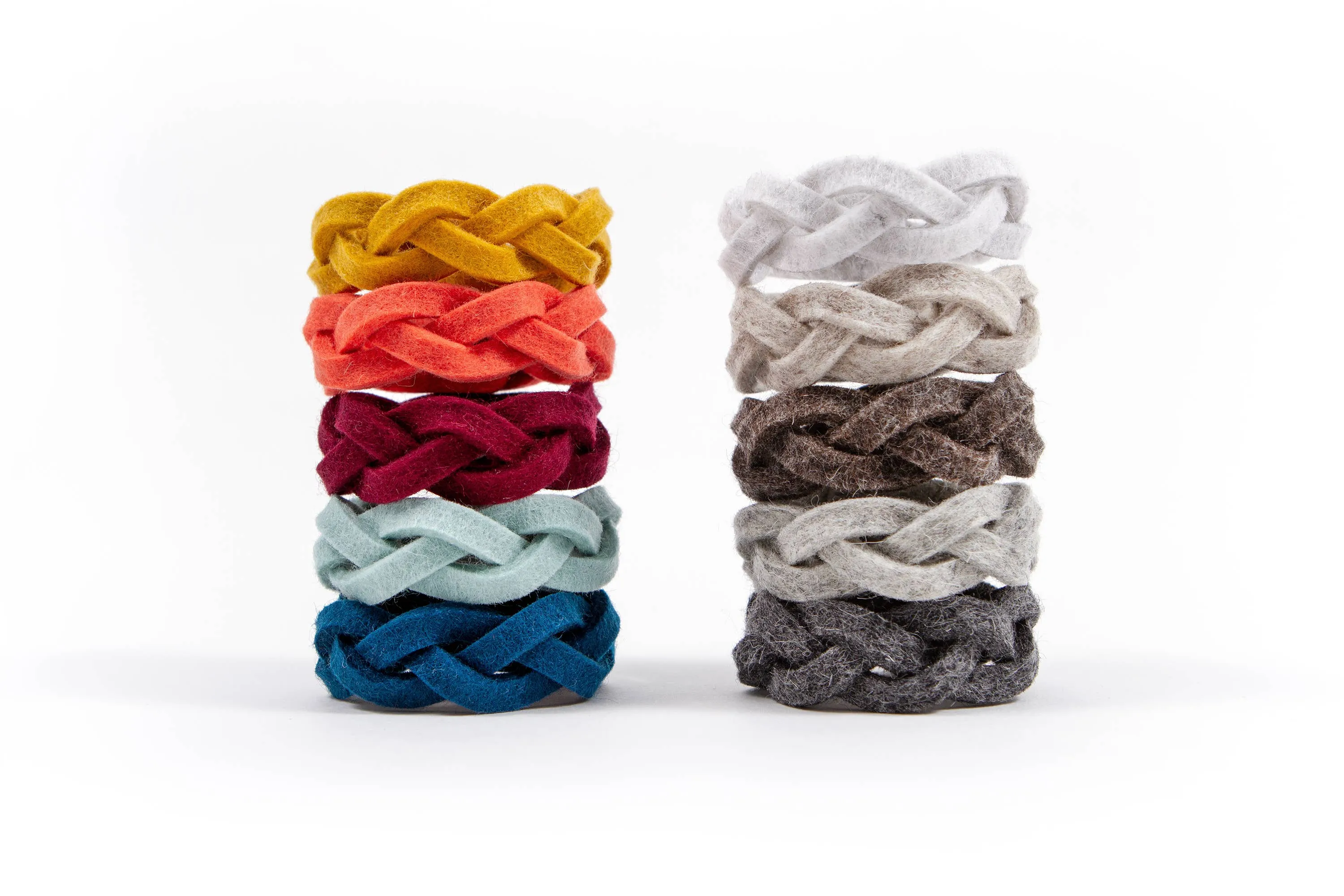 Hand Braided Bracelet - Merino Wool Felt