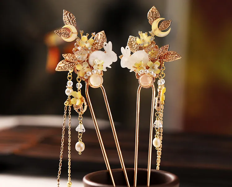 Handmade Osmanthus Dew Hanfu Hairpin