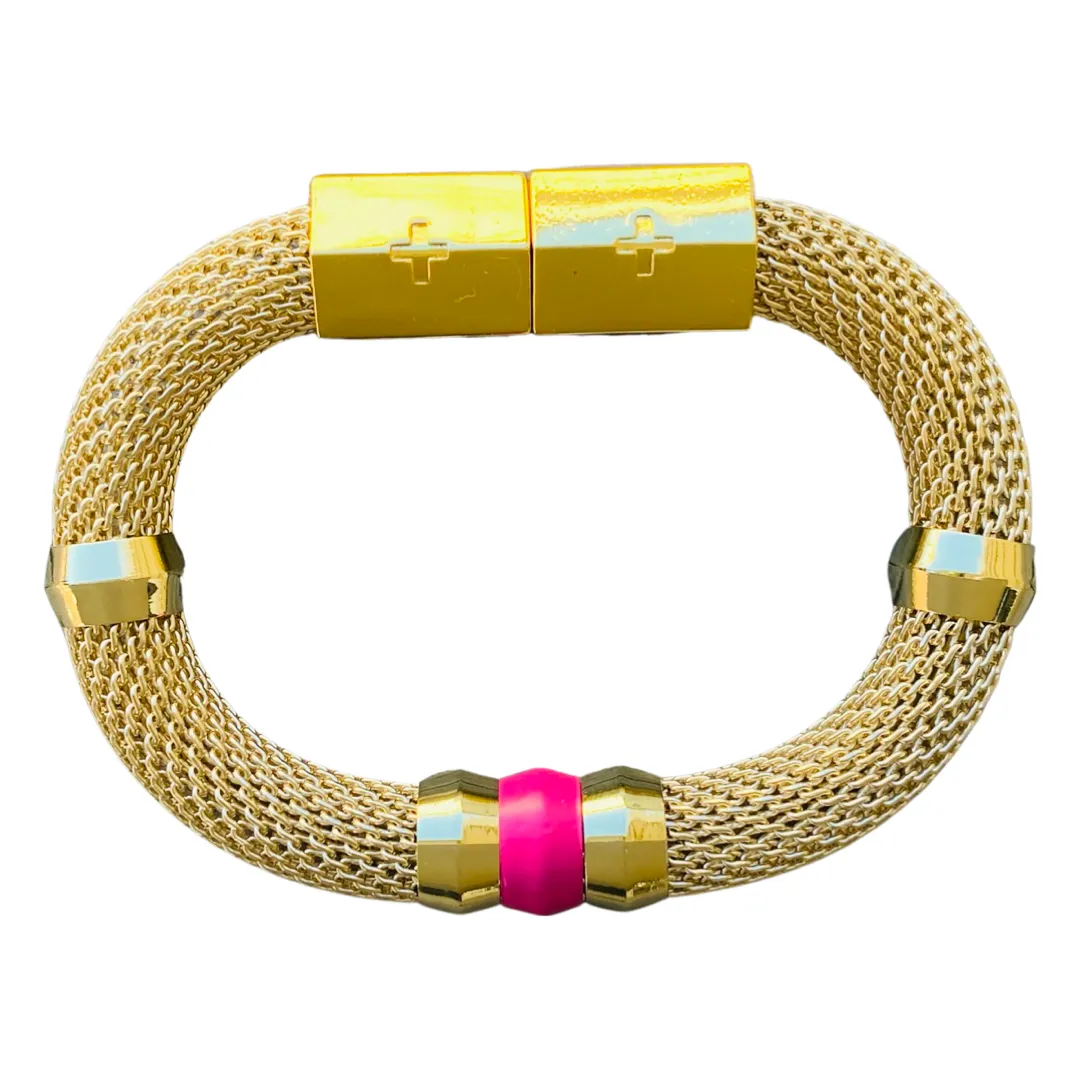 Holst and Lee - Mesh Candy Bracelet Pink