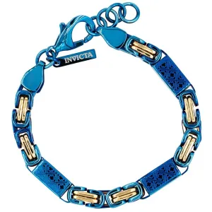 Invicta Men's Bracelet - Elements Two Tone Dark Blue and Yellow Gold | 39608