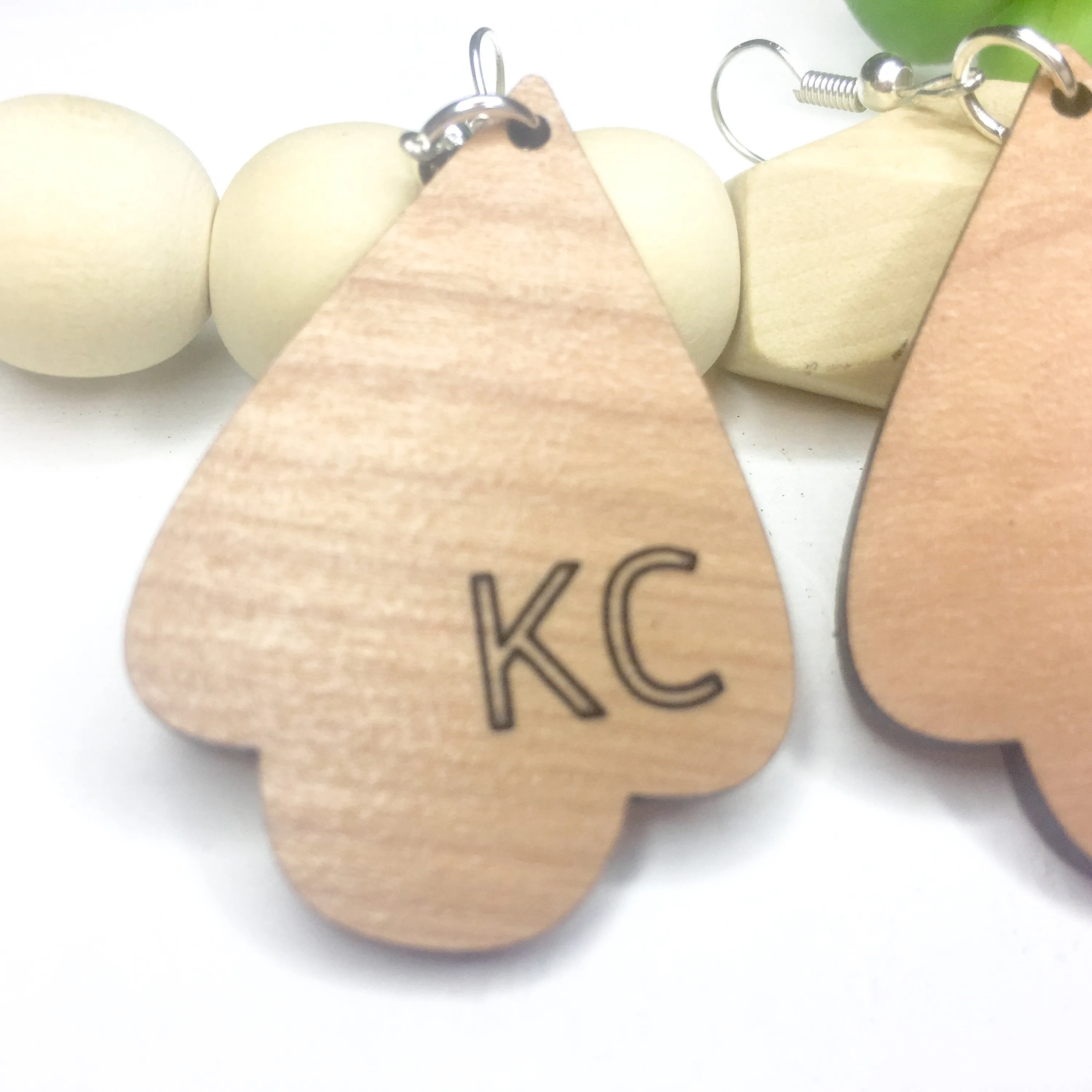 Kansas City Chiefs, KC Chiefs, Wood Dangle Earrings, Chiefs Football, Football Lover, Sports Fan Jewelry