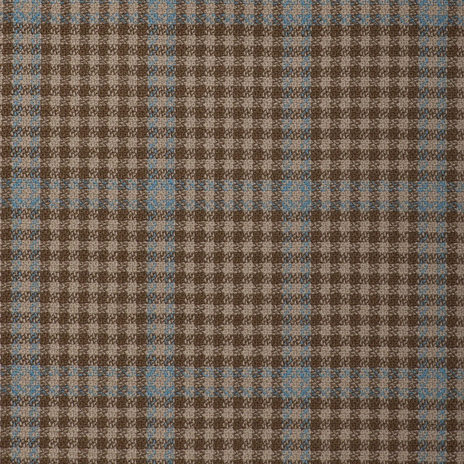 Light Brown/Sand With Aqua Check Onyx Super 100's Luxury Jacketing And Suiting's