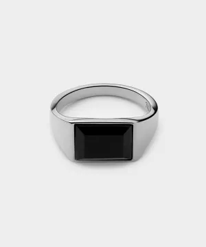 Miansai Lennox Onyx Ring in Sterling Silver