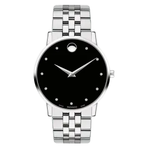 MOVADO Watch Museum Classic Diamond Silver 0607201