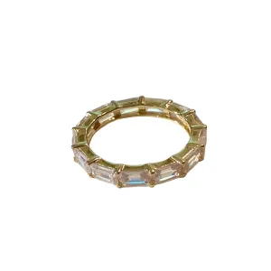 Noelia Rectangle Baguette Stackable Eternity Band