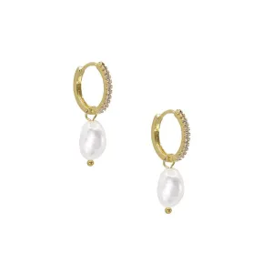 Positano Pearl Hoops