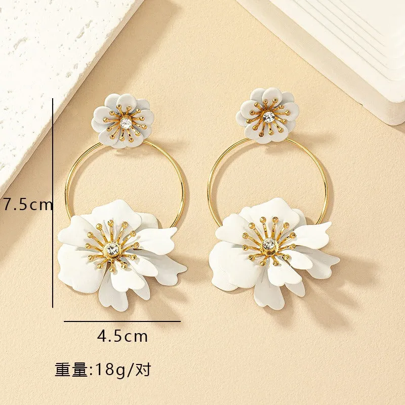 Pre Order:  Camellia Flower Earrings