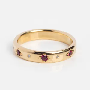 Ruby and Diamond Eternity Band