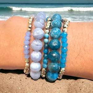 Shades of Blue Crystal Bracelet Build-Your-Own Set