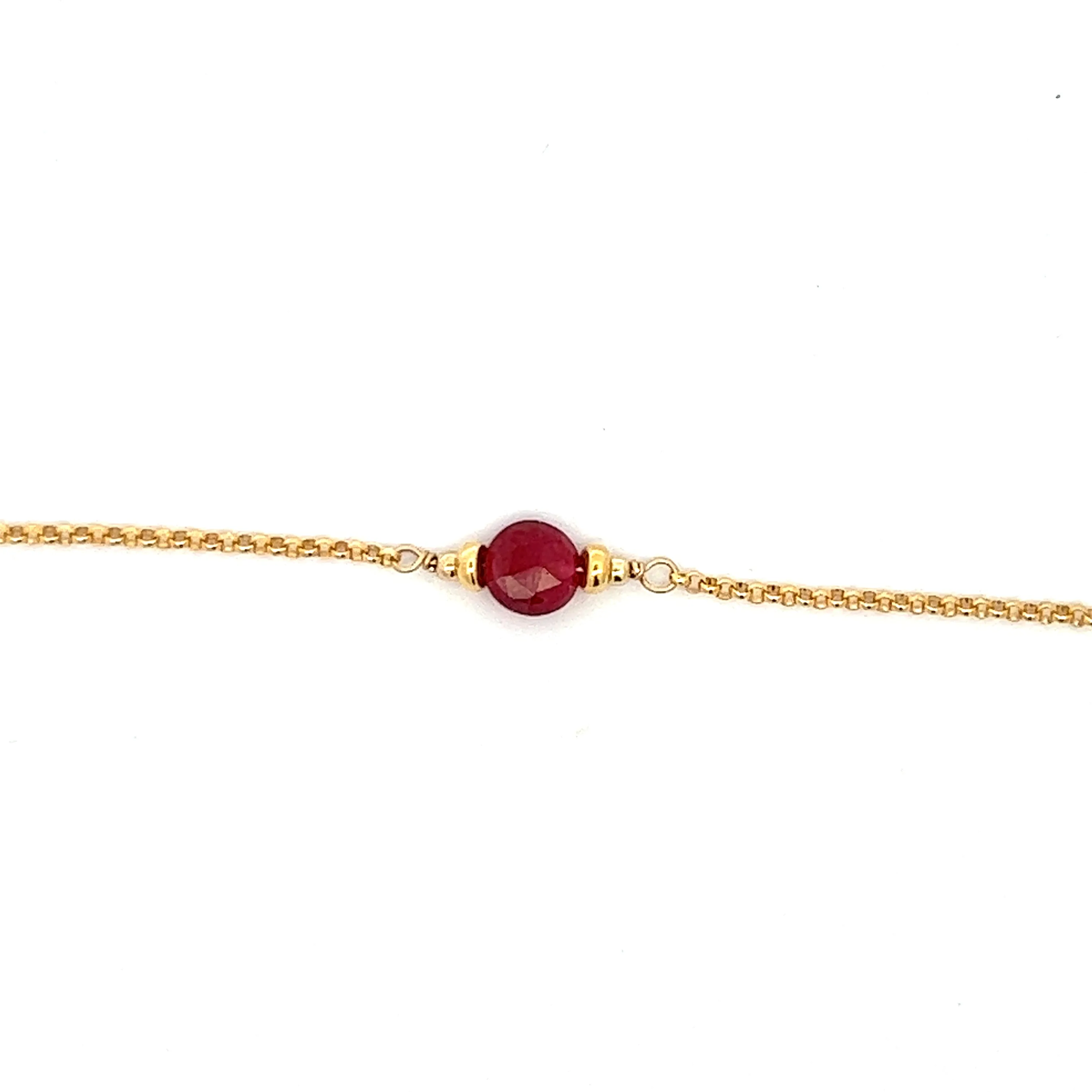 silk road - ruby faceted coin bracelet