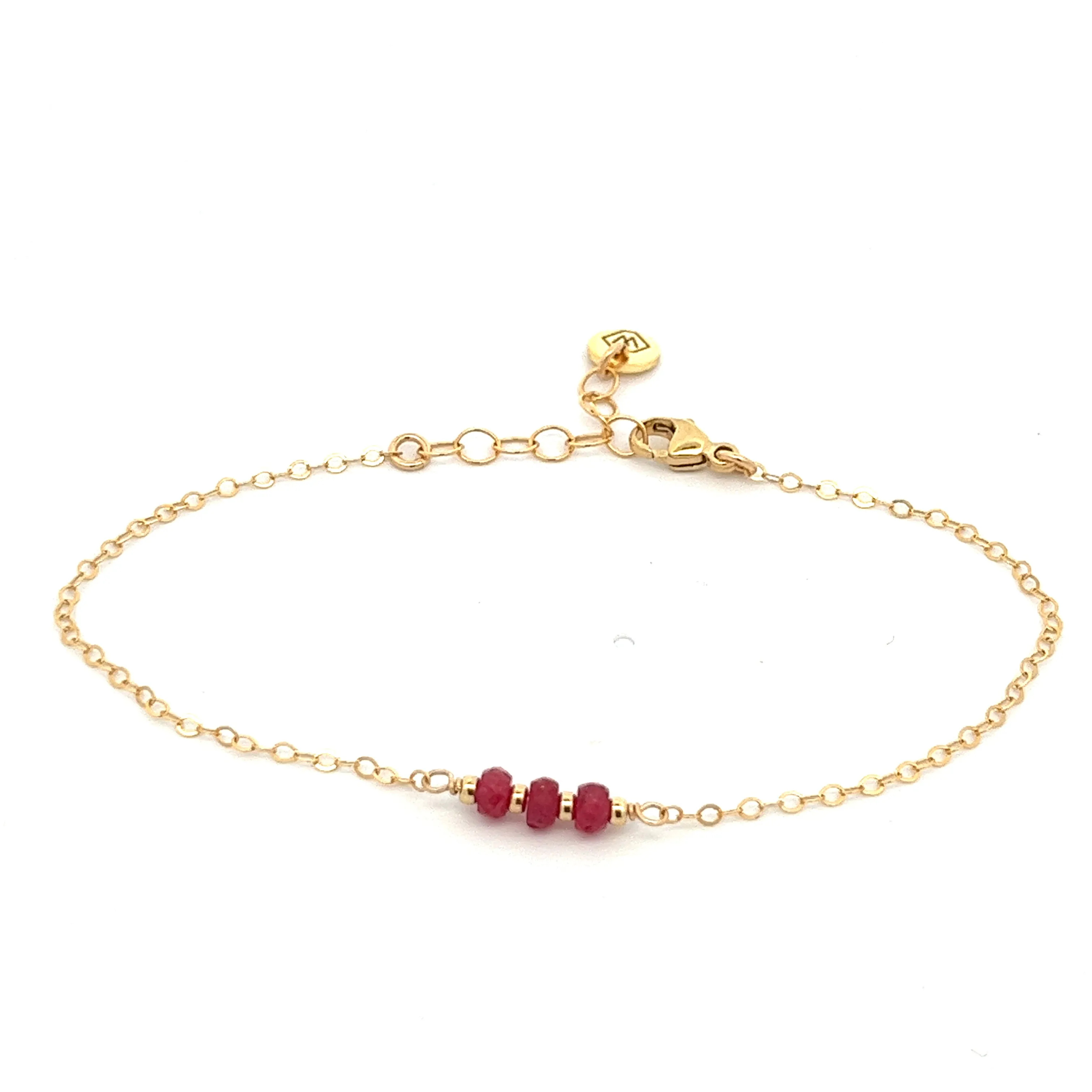 silk road - ruby triplet bracelet