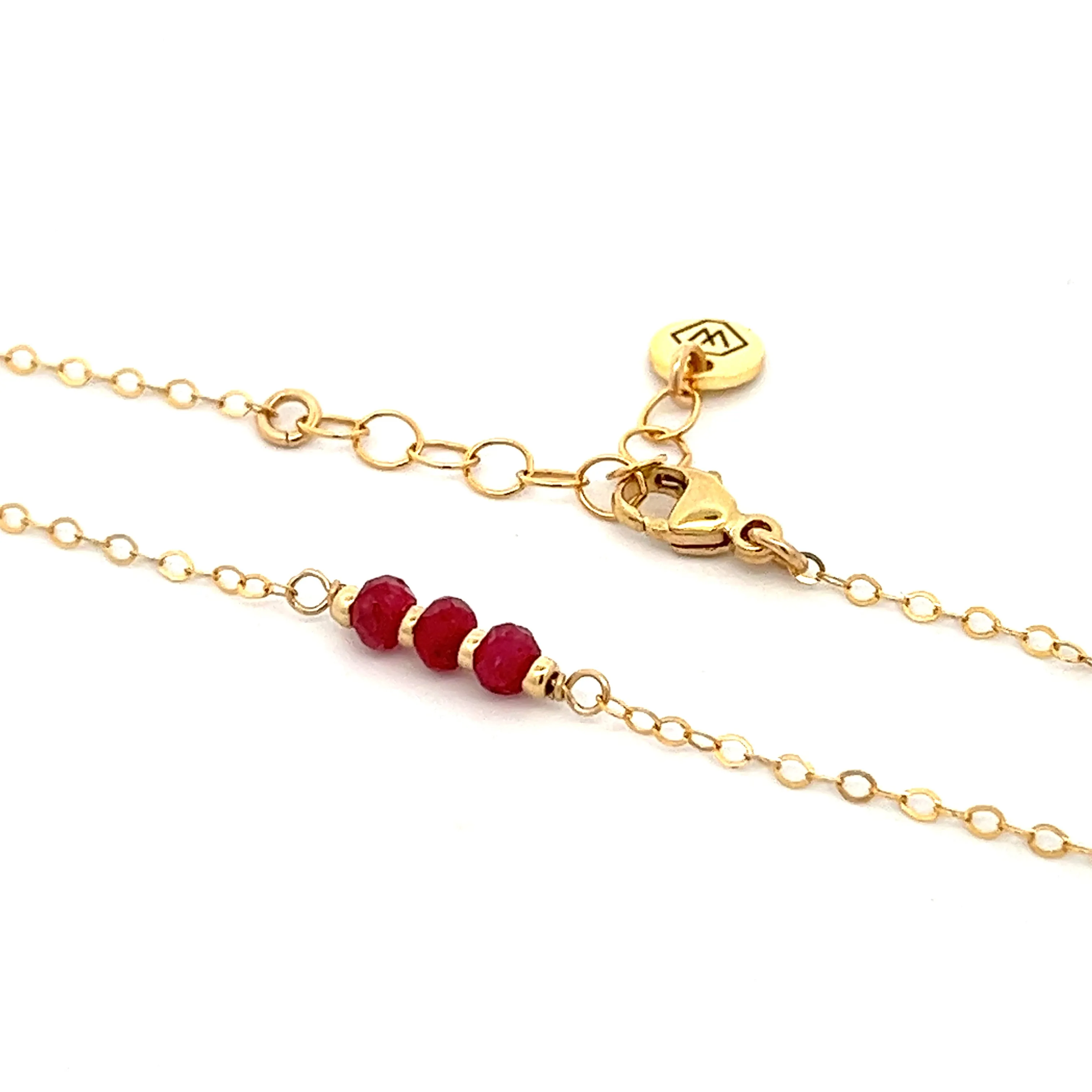 silk road - ruby triplet bracelet