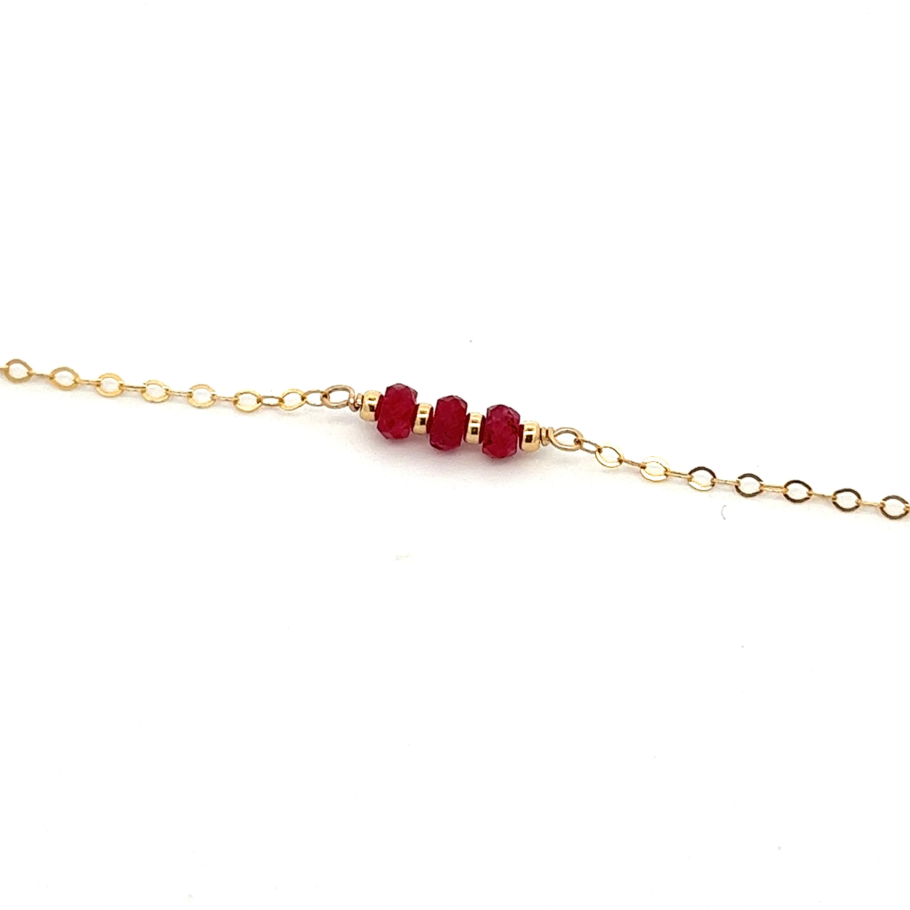 silk road - ruby triplet bracelet