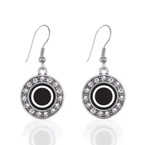 Silver My Initials - Letter O Circle Charm Dangle Earrings