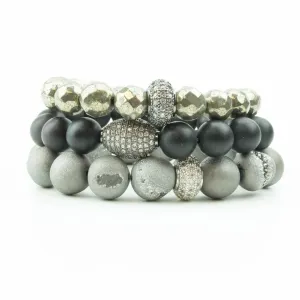 Silvery Sky Pavé Stack