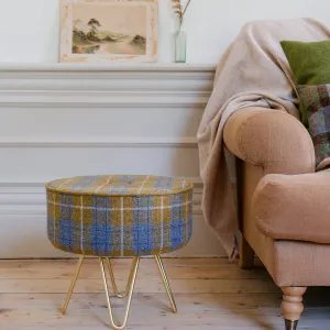 Sollas Tartan Footstool with Button