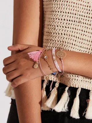 Tassel & Pineapple Design Bracelet Set