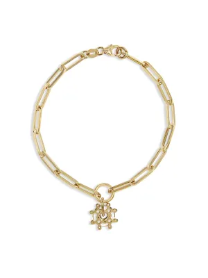 True Love Classic Fob Yellow Gold Bracelet