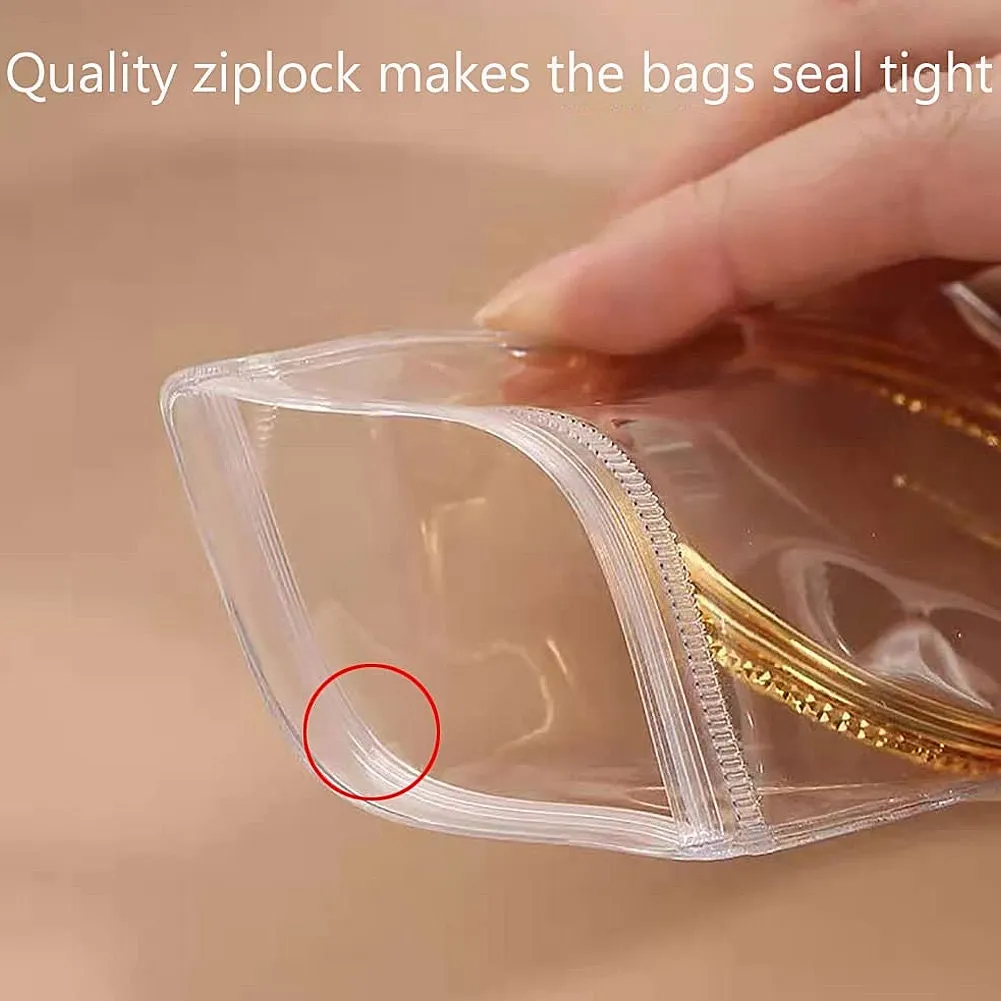 US 100 Pack PVC Clear Jewelry Anti Oxidation Zipper Bags Anti-tarnish Organizers