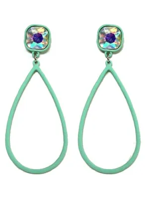 VE2880 Suzi Iridescent Post Teardrop Earrings