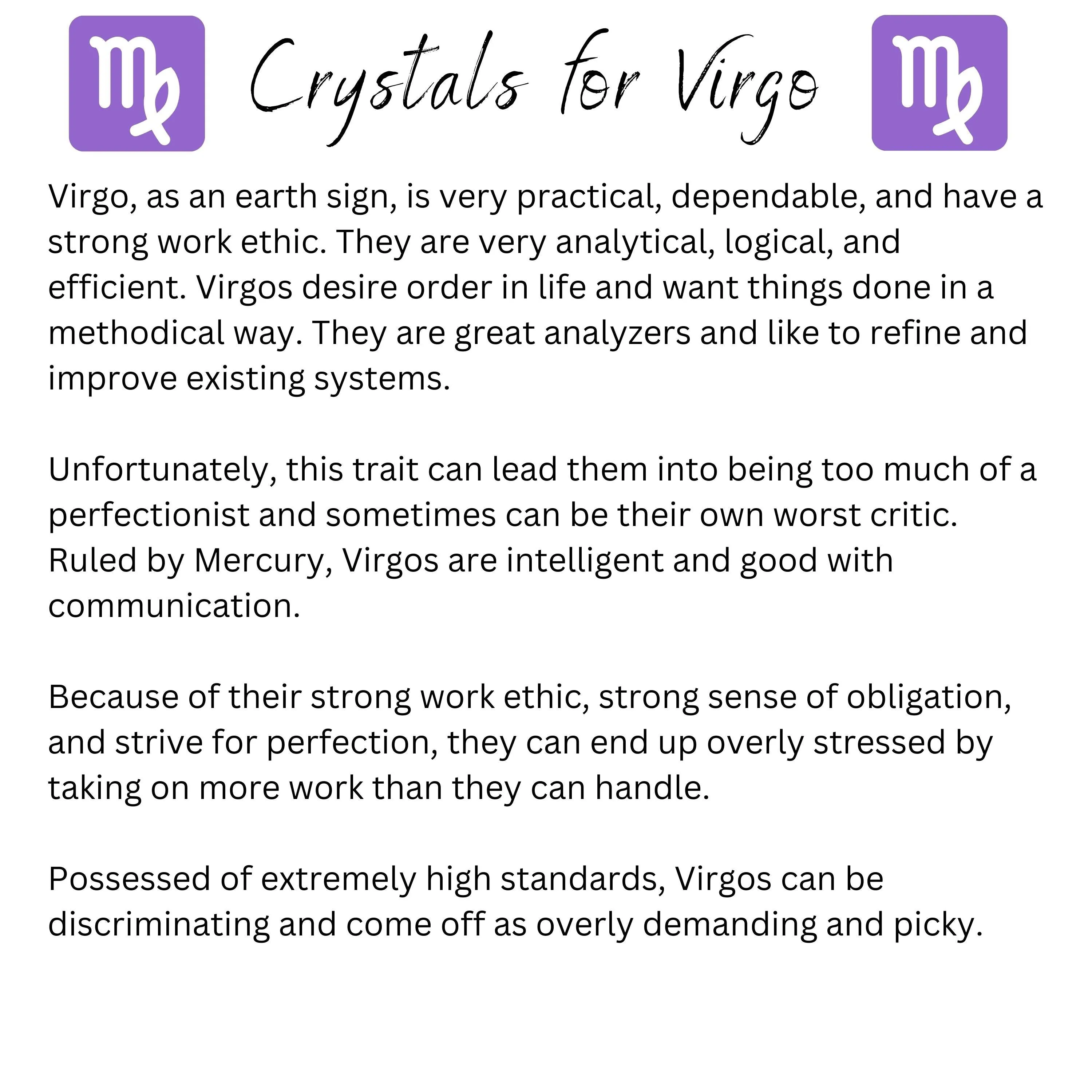 Virgo Zodiac Crystal Bracelet